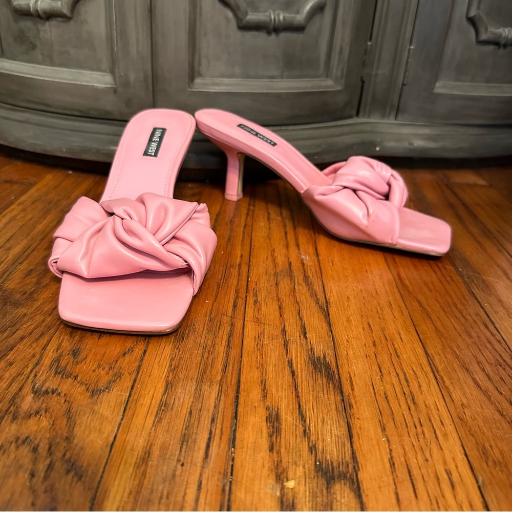 Nine West Pink Heels with Puffy Strap Design